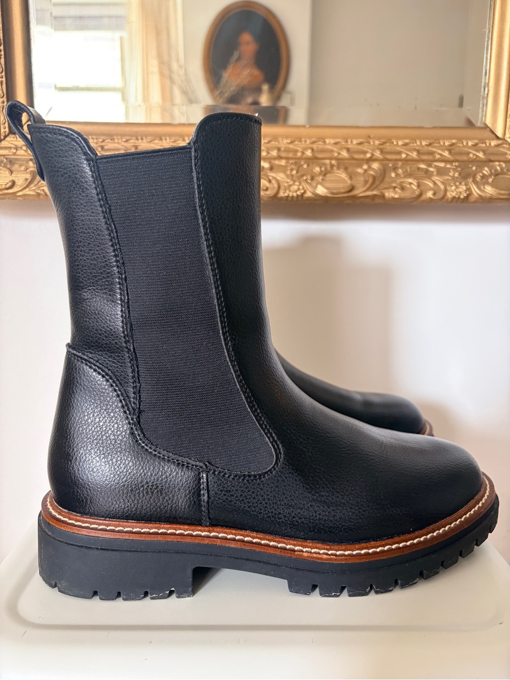 MIA Black Lug Sole Chelsea Boots - Picture 5 of 7